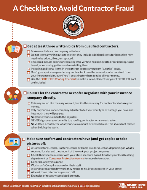 Avoid Contractor Fraud Checklist pdf