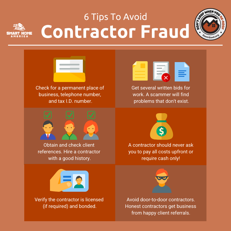 Six Tips to Avoid Contractor Fraud