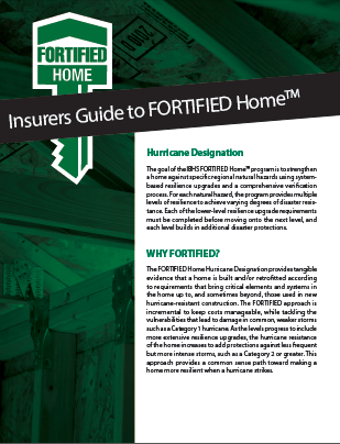 Insurers Guide To Fortified Cover Image